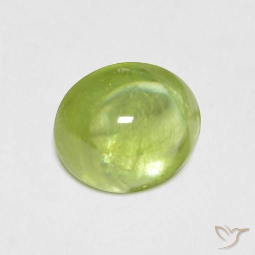 1.33 ct Green Sphene Stone, Natural Sphene in Oval Cabochon Shape for Sale