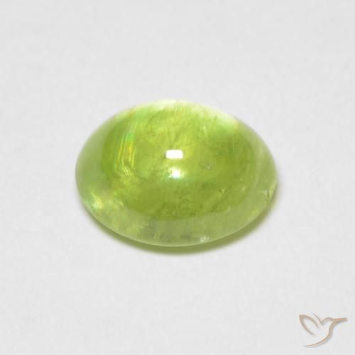Sphene Gemstone in 6.8 x 5.9 mm Size for Sale, Sphene Stone in Yellowish Green Color