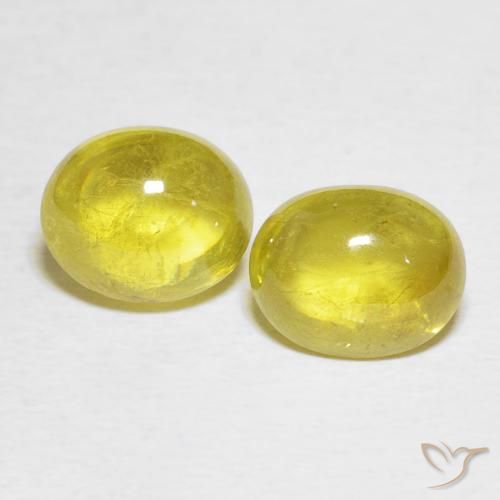 4.25ctw Natural Medium Yellow Sphene, Oval, Transparent