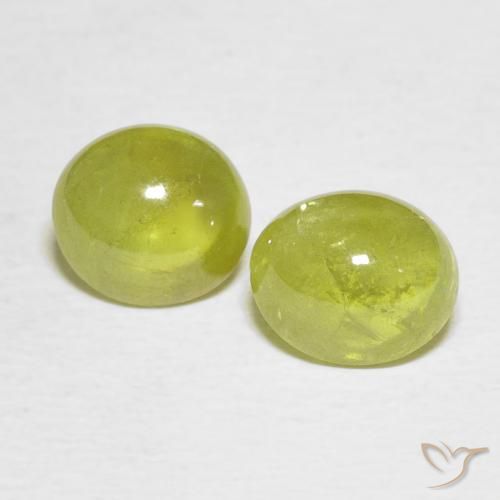 3.74 ct Yellow Sphene, 7.6 x 6.6 mm Oval Cut From Sri Lanka, Photo A