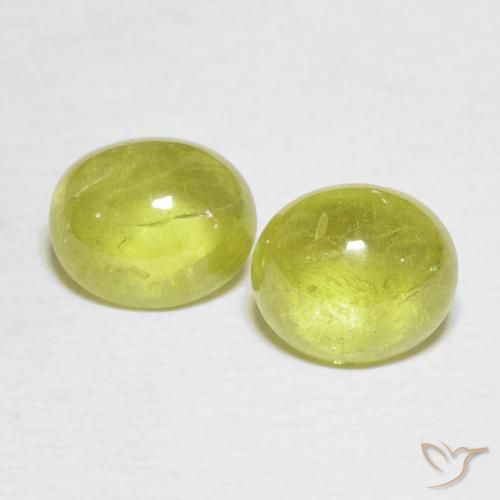 3.79ctw Natural Medium Yellow Sphene, Oval, Transparent
