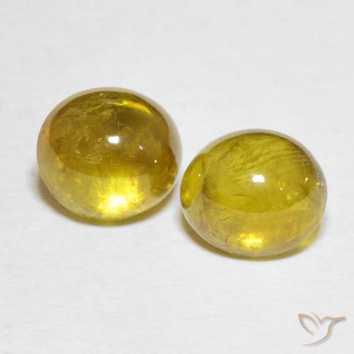 3.89 ct Yellow Sphene, 7.1 x 6.3 mm Oval Cut From Sri Lanka, Photo A