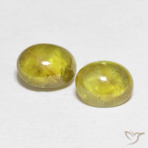 2.31 ct Yellow Sphene, 7.1 x 5.8 mm Oval Cut From Sri Lanka, Photo A