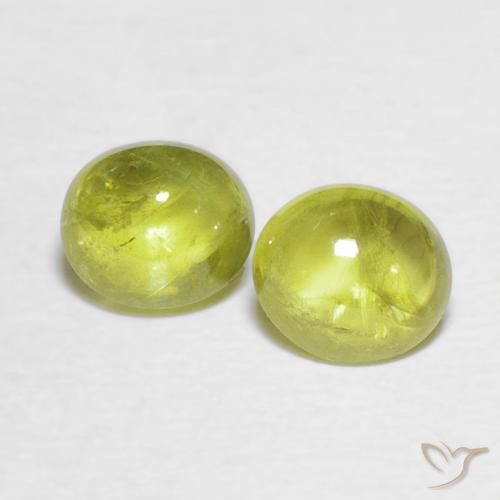 1.98 ct Yellow Sphene, 6.1 x 5.5 mm Oval Cut From Sri Lanka, Photo A