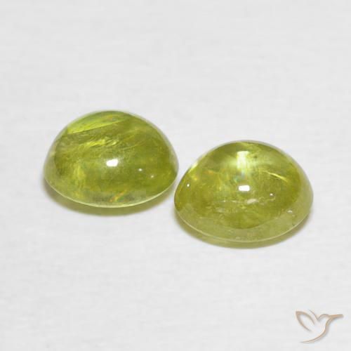 Sphene Gemstones in 6.1 x 5.5 mm Size for Sale, Sphene Stones in Pineapple yellow Color