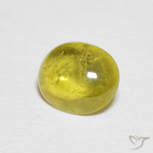1.04 ct Yellow Sphene Stone, Natural Sphene in Oval Cabochon Shape for Sale