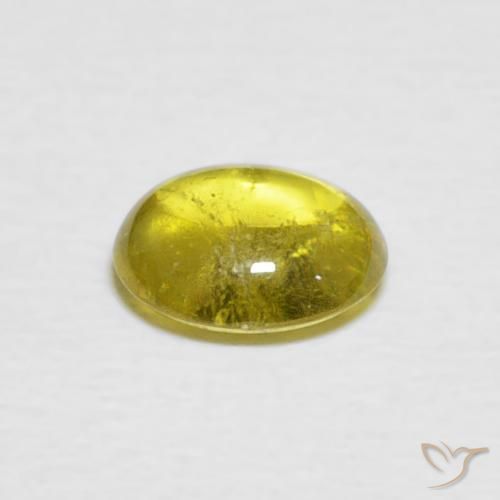 Sphene Gemstone in 6.7 x 5.8 mm Size for Sale, Sphene Stone in Bumblebee Yellow Color
