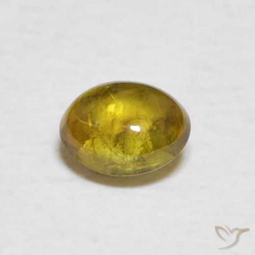 0.39ct Natural Earthy Yellow Sphene, Oval, Transparent
