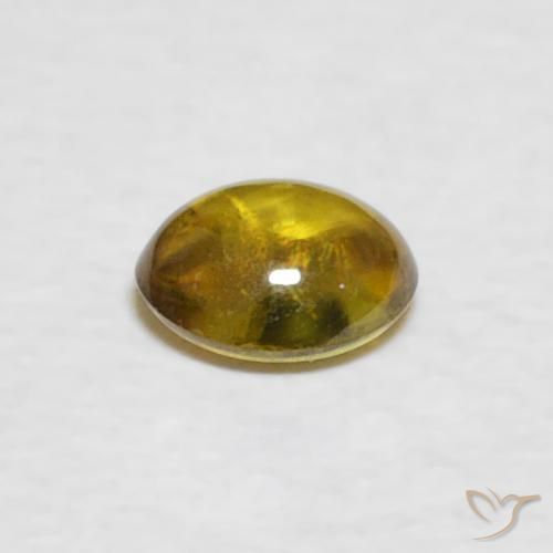 Sphene Gemstone in 4.7 x 4 mm Size for Sale, Sphene Stone in Earthy Yellow Color