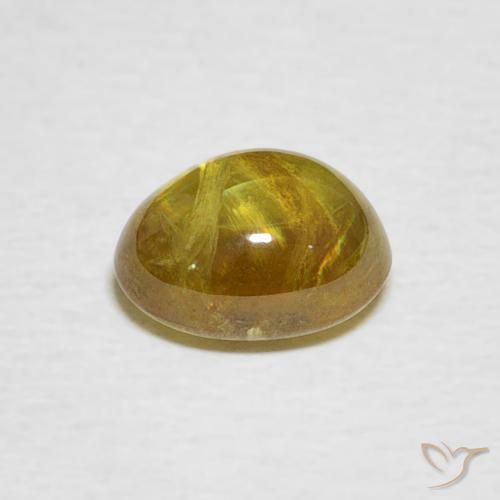 Sphene Gemstone in 7.2 x 5.8 mm Size for Sale, Sphene Stone in Brownish Yellow Color