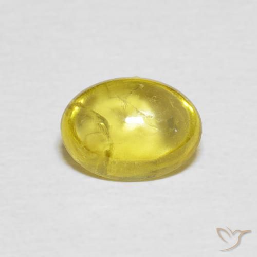 1.34ct Natural Light Honey Yellow Sphene, Oval, Transparent