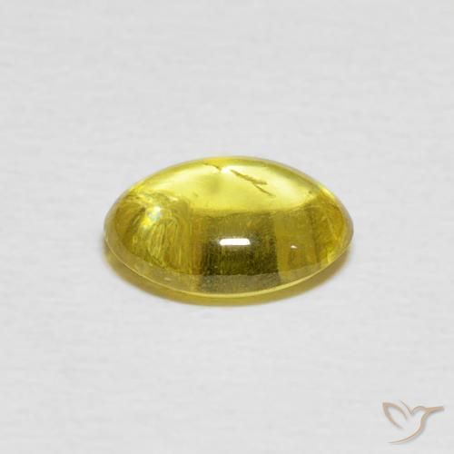 Sphene Gemstone in 8 x 6 mm (calibrated) Size for Sale, Sphene Stone in Light Honey Yellow Color