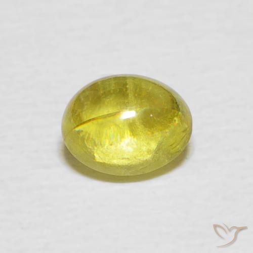 0.84ct Natural Medium Yellow Sphene, Oval, Transparent