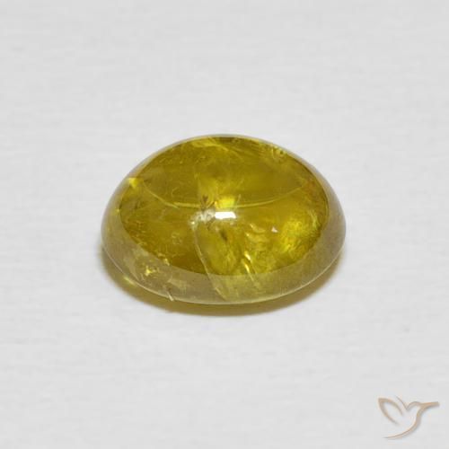 Sphene Gemstone in 8.8 x 7.3 mm Size for Sale, Sphene Stone in Brownish Yellow Color