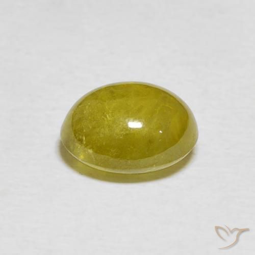 Sphene Gemstone in 8.3 x 6.8 mm Size for Sale, Sphene Stone in Pineapple yellow Color