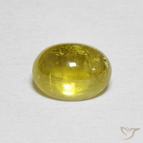 2.12ct Natural Medium Yellow Sphene, Oval, Transparent