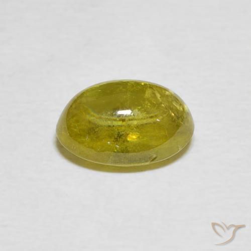 Sphene Gemstone in 8.5 x 6.3 mm Size for Sale, Sphene Stone in Medium Yellow Color