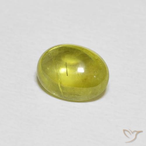 1.79 ct Yellow Sphene Stone, Natural Sphene in Oval Cabochon Shape for Sale