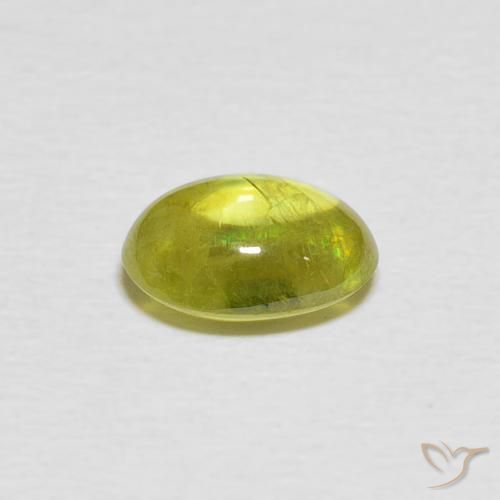 Sphene Gemstone in 8.3 x 6.4 mm Size for Sale, Sphene Stone in Medium Yellow Color