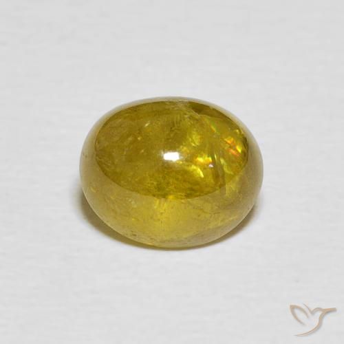 2.42ct Natural Earthy Yellow Sphene, Oval, Transparent