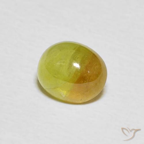 1.50 ct Yellow Sphene Stone, Natural Sphene in Oval Cabochon Shape for Sale