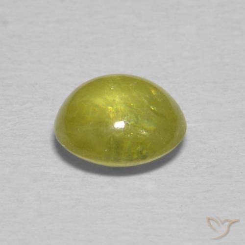 Sphene Gemstone in 6.3 x 5.8 mm Size for Sale, Sphene Stone in Green Yellow Color