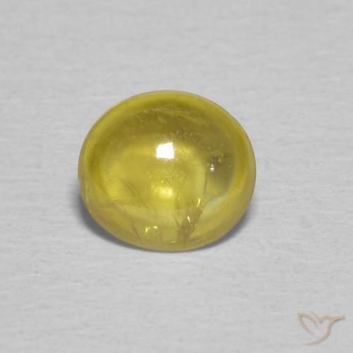 0.76 ct Yellow Sphene, 5.9 x 5.3 mm Oval Cut From Sri Lanka, Photo A