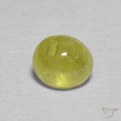 0.85ct Natural Medium Yellow Sphene, Oval, Transparent