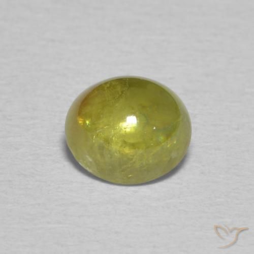 0.95ct Natural Medium Yellow Sphene, Oval, Transparent