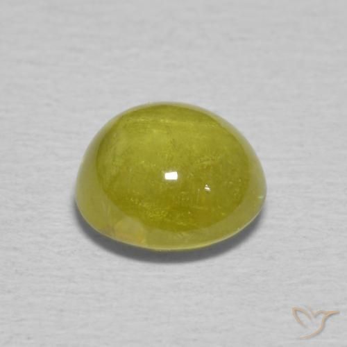 Sphene Gemstone in 6.4 x 6.3 mm Size for Sale, Sphene Stone in Pineapple yellow Color