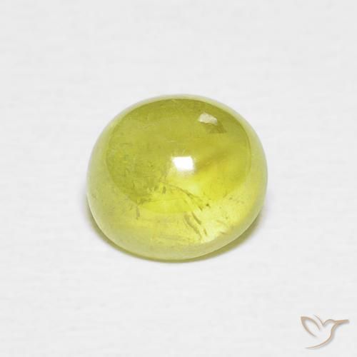 1.53 ct Green Sphene, 6.6 x 6.2 mm Oval Cut From Sri Lanka, Photo A