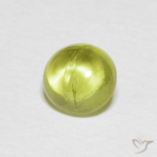1.18 ct Green Sphene Stone, Natural Sphene in Oval Cabochon Shape for Sale