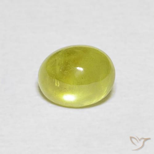 1.21ct Natural Warm Earthy Green Sphene, Oval, Transparent