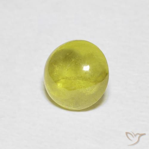 1.15 ct Green Sphene Stone, Natural Sphene in Oval Cabochon Shape for Sale