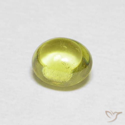 0.69 ct Green Sphene Stone, Natural Sphene in Oval Cabochon Shape for Sale