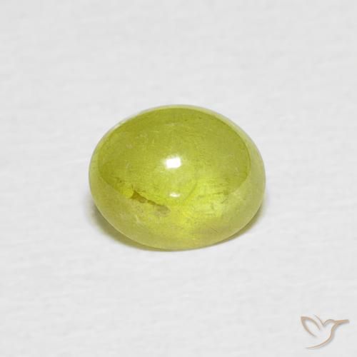 1.01ct Natural Warm Earthy Green Sphene, Oval, Transparent