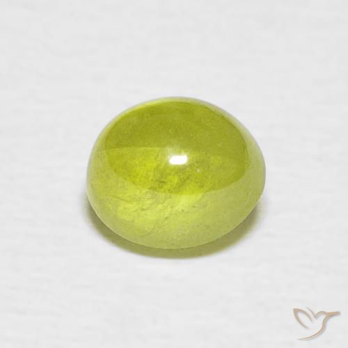 1.06ct Natural Warm Forest Green Sphene, Oval, Transparent