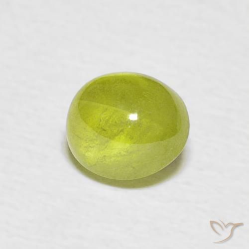 1.06 ct Green Sphene Stone, Natural Sphene in Oval Cabochon Shape for Sale