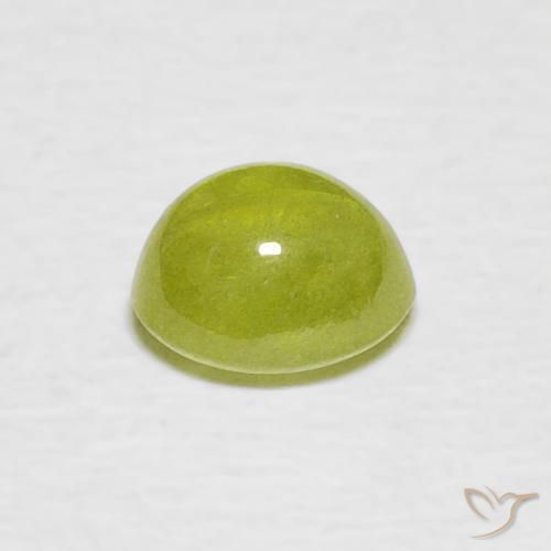 Sphene Gemstone in 6 x 5.2 mm Size for Sale, Sphene Stone in Warm Forest Green Color