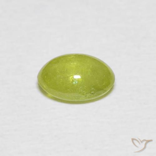 Sphene Gemstone in 6.3 x 4.9 mm Size for Sale, Sphene Stone in Medium Green Color