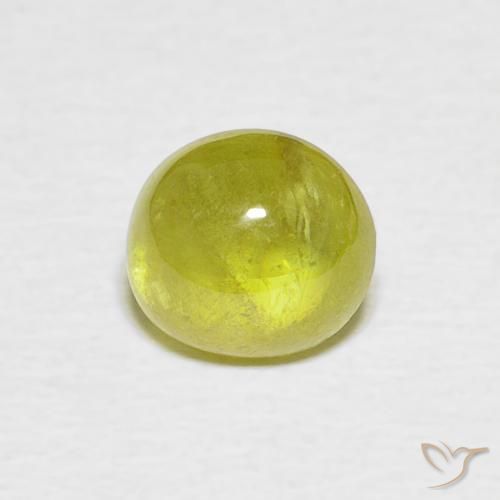 1.47ct Natural Yellowish Green Sphene, Oval, Transparent