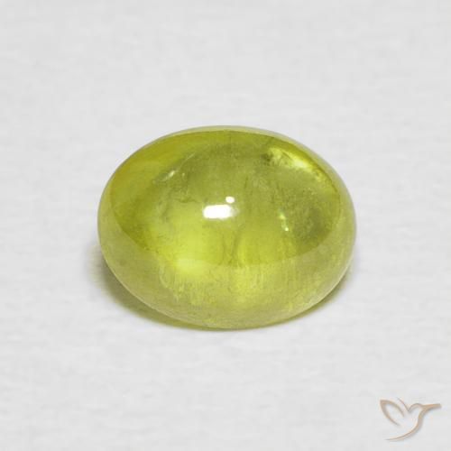 1.30ct Natural Medium Yellow Sphene, Oval, Transparent/Translucent
