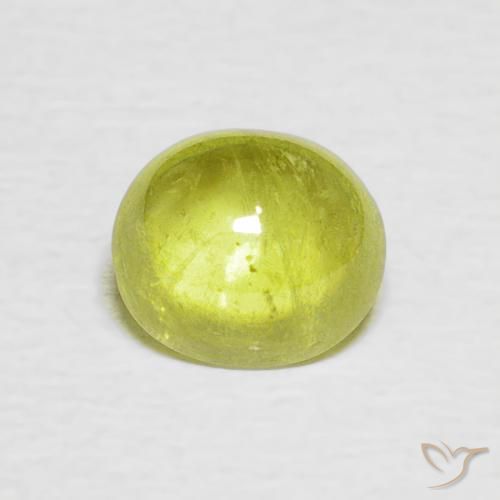 1.18ct Natural Light Lemon Yellow Sphene, Oval, Transparent