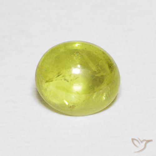 1.38ct Natural Light Greenish Yellow Sphene, Oval, Transparent