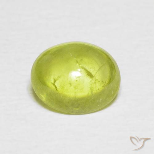1.57ct Natural Light Lemon Yellow Sphene, Oval, Transparent