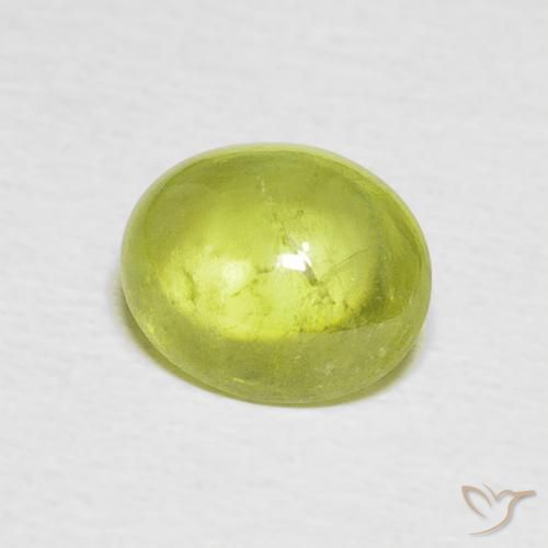 1.57 ct Yellow Sphene Stone, Natural Sphene in Oval Cabochon Shape for Sale