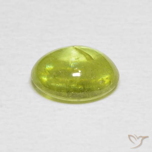 Sphene Gemstone in 7.6 x 6.4 mm Size for Sale, Sphene Stone in Light Lemon Yellow Color