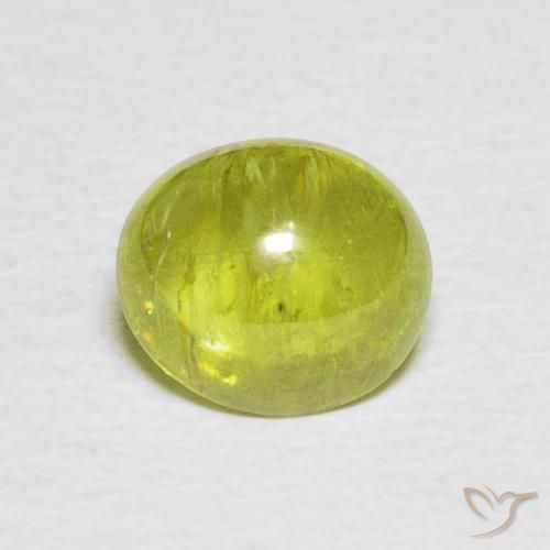 2.22ct Natural Light Yellow Sphene, Oval, Transparent