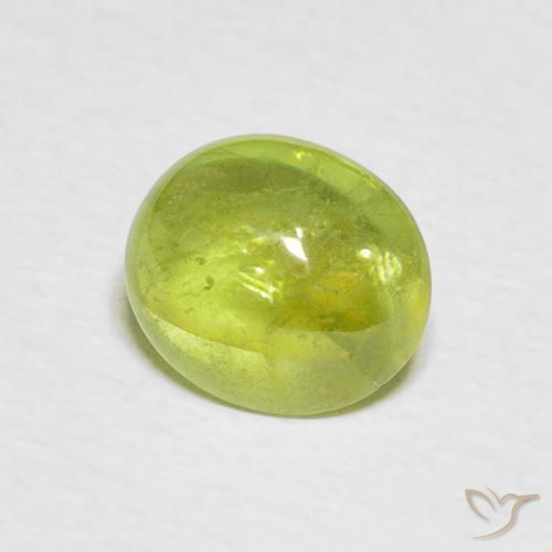 1.90 ct Yellow Sphene Stone, Natural Sphene in Oval Cabochon Shape for Sale
