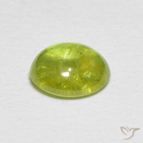 Sphene Gemstone in 7.9 x 6.8 mm Size for Sale, Sphene Stone in Light Yellow Color